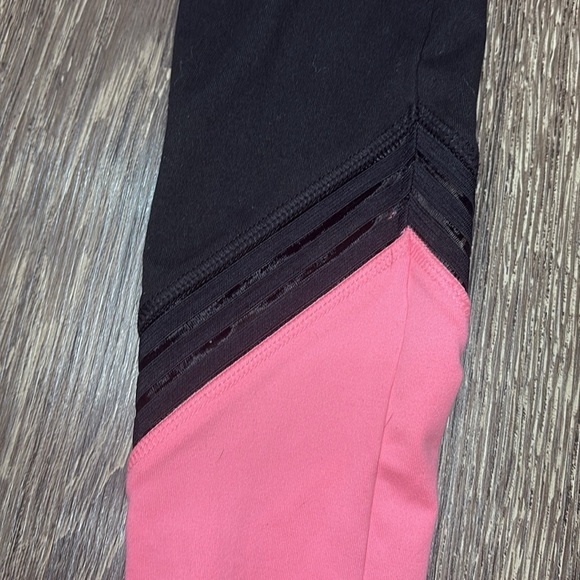 Justice girls size 10 leggings- set of 2 pink & black and purple & gray - Picture 4 of 8